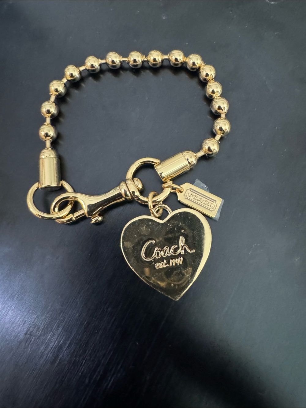 Coach Gold-Tone Heart Charm Bracelet - Picture 2 of 5